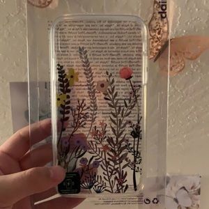 iPhone XR Clear Flower Print Case